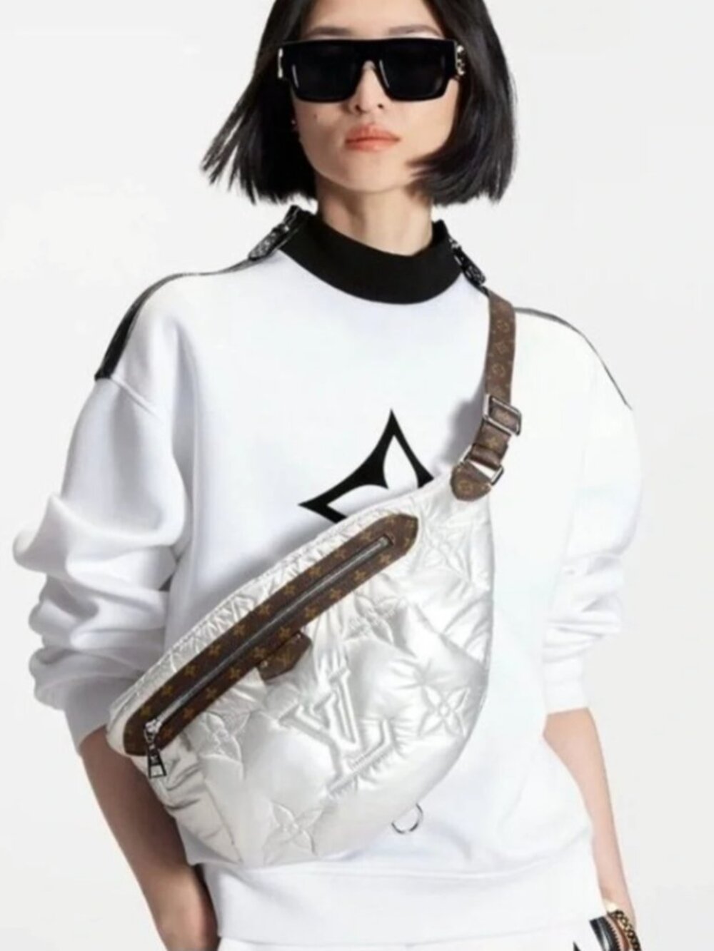 Louis Vuitton Maxi Puff Pillow Silver Monogram Bumbag